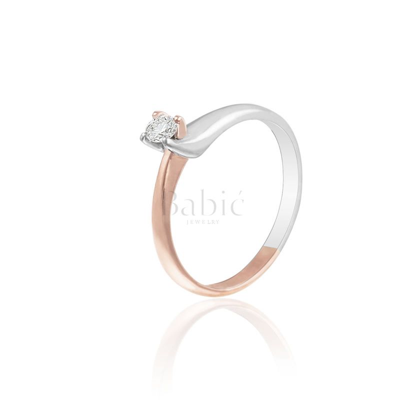 zlatara babic prsten belo i roze zlato verenicki prsten vpk59