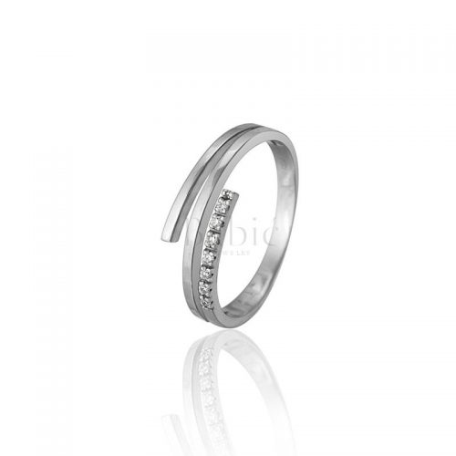 zlatara babic prsten od belog zlata sa dijamantima pdk29