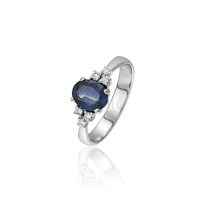zlatara babic prsten sa plavim safirom i dijamantima vpk1