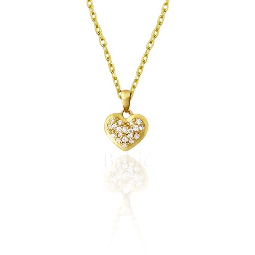 Privezak srce sa dijamantima