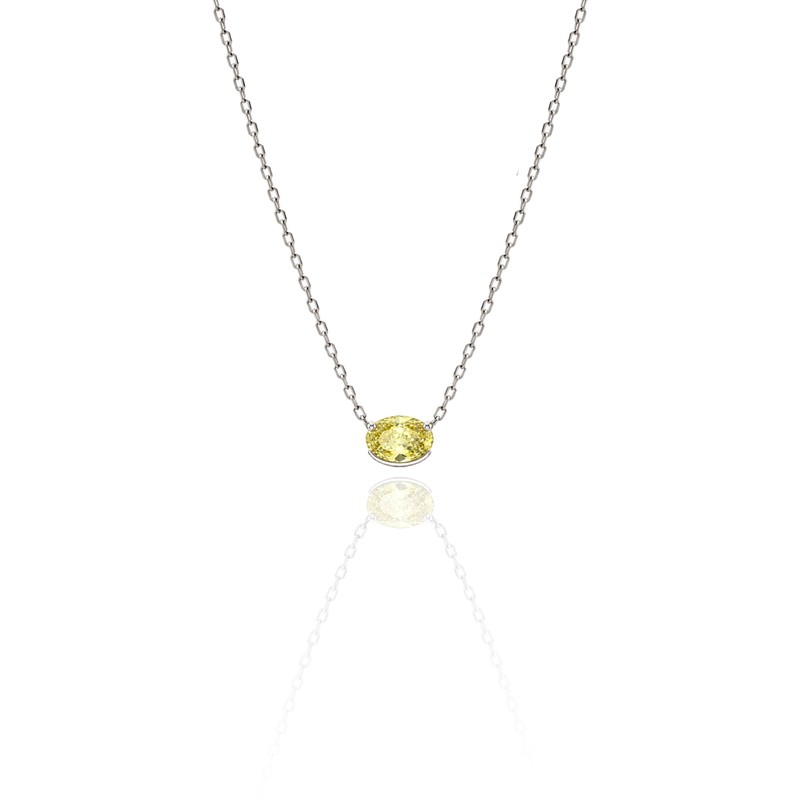 Ogrlica sa fancy yellow dijamantom - OLK2